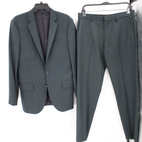 J. Crew Other - J Crew Suit Mens 36S 32x30 Ludlow Slim Fit Wool Two Piece Vitale barberis Green